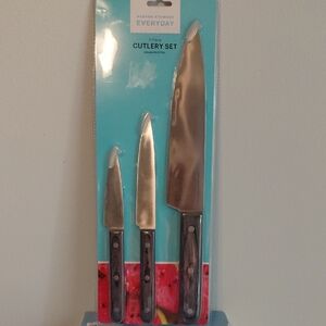 Martha Stewart Everyday Silver and Black Knife Set